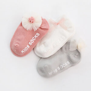 5cff100562ca5 3pcs Baby / Toddler Letter Print Flower Bow Butterfly Decorative Sock